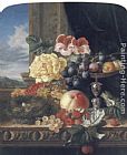 Famous Nest Paintings - Still Life with Fruit, Flowers and a Bird's Nest